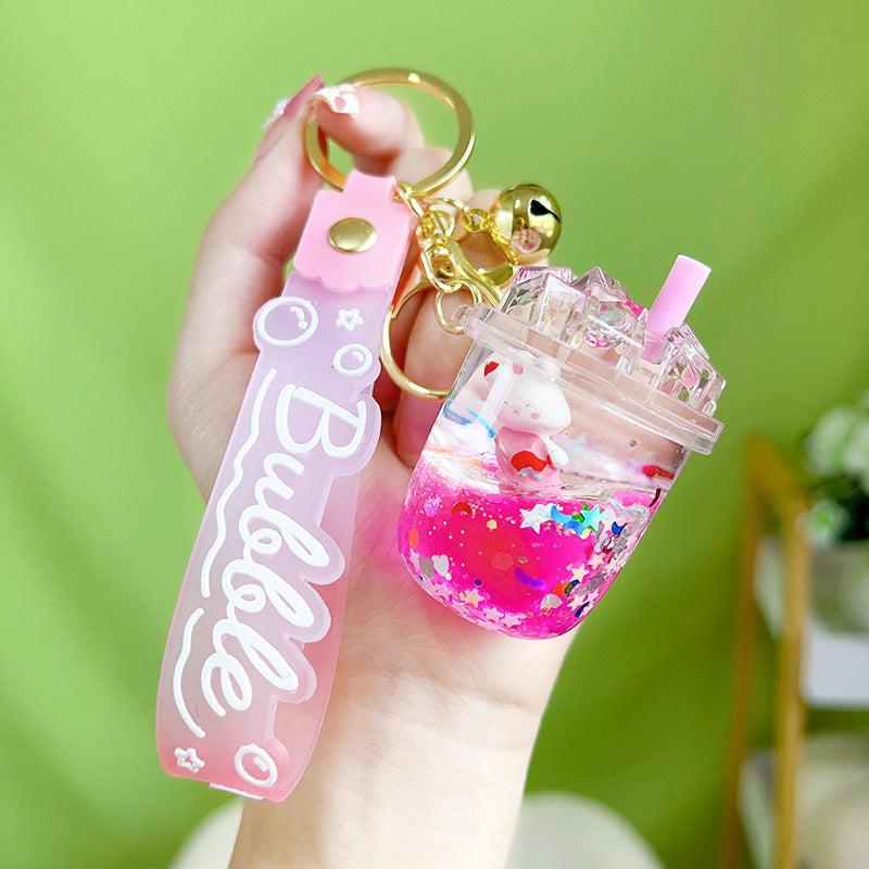 Wholesale Acrylic Oil Rabbit Iceberg Cup Keychain